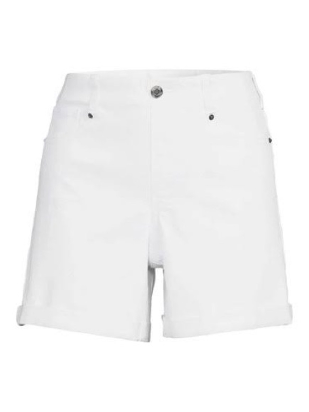 GAP White Denim mid-rise Girfriend Shorts 5-inch